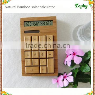 Natural Eco-friendly Bamboo Calculator with Bamboo wooden framing, wholesales calculator bamboo material