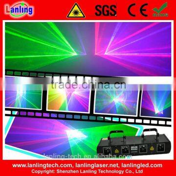 four Lens 450mW RGBV laser show lighting