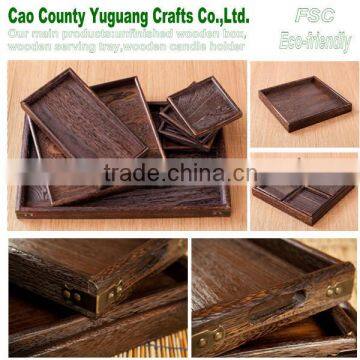 Wholesale Wooden Serving Tray Set,hand Painted Wood Tray,wood Fruit Tray