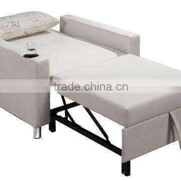 Hot Selling White Fabric or pu Material Folding Sofa Cum Bed Design photo-2
