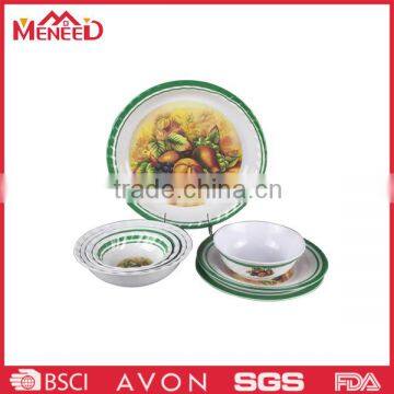 Newest melamine dinner round set wholesale