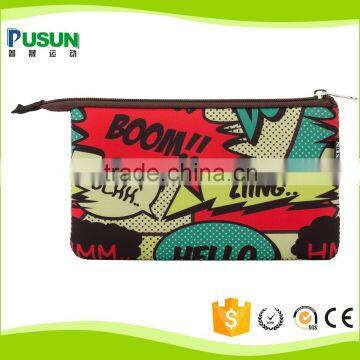 Fashion hot sell children canvas zipper pencil bag