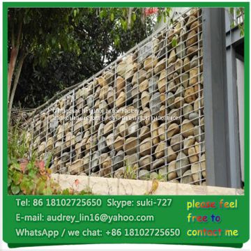 Hot sale galvanized steel wire and PVC coated gabion basket for riverbeds protection