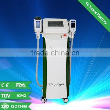 2 cryolipolysiss heads vaccum slimming cryotherapy 2 handles cryolipolysiss