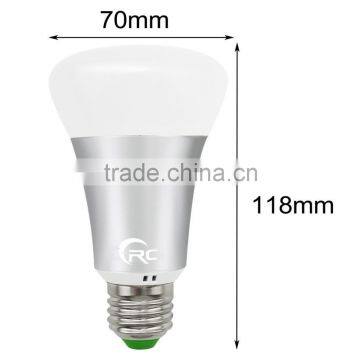 10W Color Changing Dimmable E27 Base 85-265V 900LM Cool White RGBW LED Bulb With Remote Control