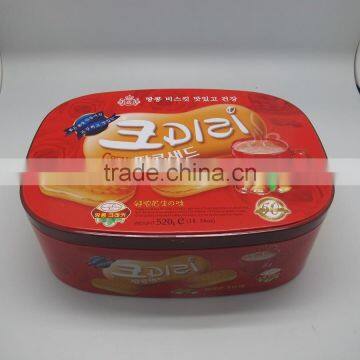 CYMK print cookie tin box OEM big rectangular tin box chocolate tin box