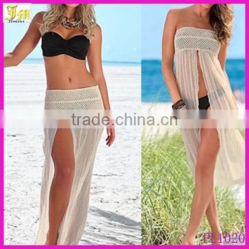 New 2015 Fashion Women Sexy Summer Dress Mesh Beach Wrap Cover Up Beachwear Dress Beach Skirt Wholesale