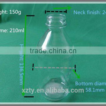 210ml glass round bottle for saseme oil