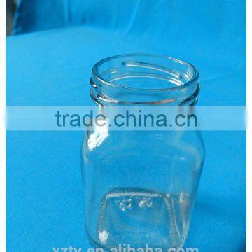 290ml square glass spice bottle for sweet sauce