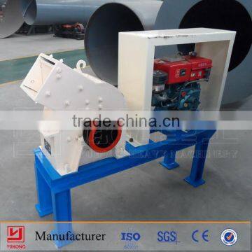 Yuhong Small Quality Diesel Engine Portable Hammer Mill Crusher,mini mobile crusher Hot Selling