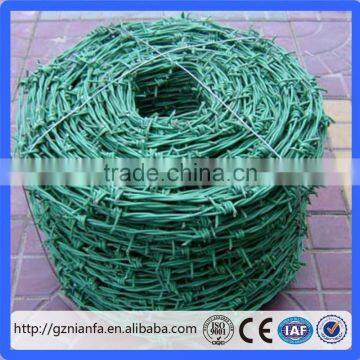 Friendly Used in Malaysia BWG 12*14 Double Twist PVC Coated Barbed Wire(Guangzhou Factory)