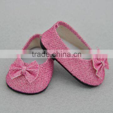 18 inch doll Pink Cute amerian doll shoes with bow