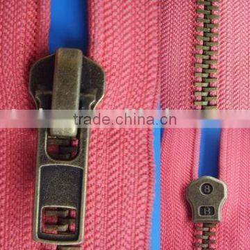 No.5,No.8,No.10 auto lock open end anti brass zipper