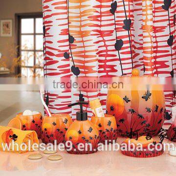 Resin Black Bathroom Sets 7pcs, Trash Can, Toothbrush Rack, Soap Dish, Candle Holder, photo-2