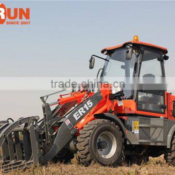Qingdao Everun 1.5Ton Small Wheel Loader With Grapple Forks for Sale photo-2
