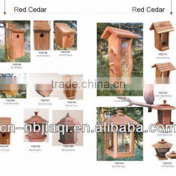 red cedar bird feeder