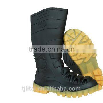 pvc boots for man safety with steel toe and steel plate CE S5