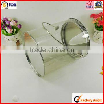 hot metal transparent round container