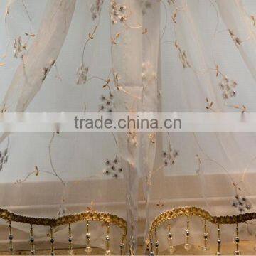 Charming Mediterranean Style Girl's Bedroom Romantic Floral Tulle Voile Door Window Sheer Curtain photo-4