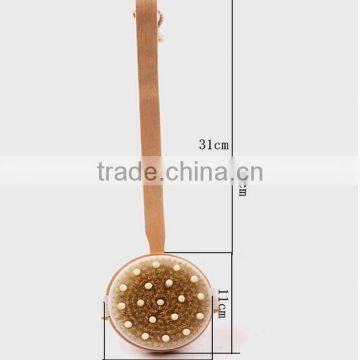 Cy301 Extra Long Curved Handle Wooden Back & Bath Brush With Natural Bristle and Massage photo-6