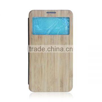 2015 New Real Wood Leather Wallet Flip Phone Case For Samsung Galaxy Note3,wood flip leather case