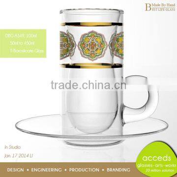 Double Wall Creative Fancy Pyrex Arabic Tea Glass