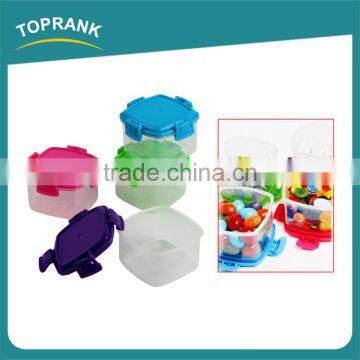 4pcs mini candy food fruit snack storage box square plastic food storage container