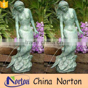 Antique bronze mermaid fountain for home decoration NTBF-MF002Y