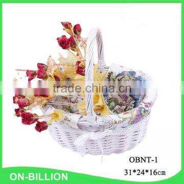 Wholesale white wicker valentine gift basket supplier