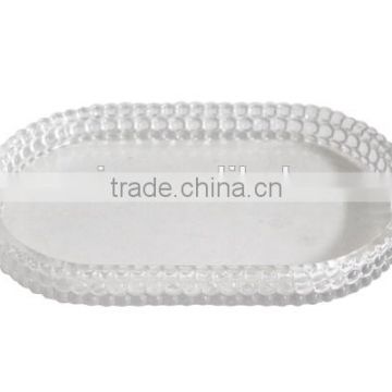 Bath Accessory Set Transparent Resin Round Towel tray