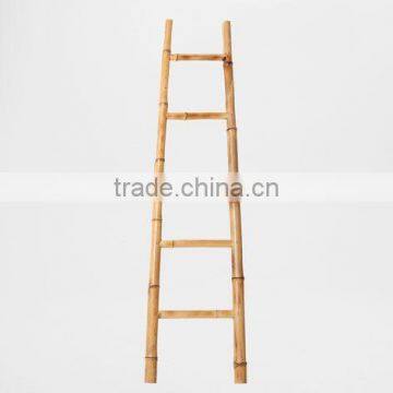 Bathroom bamboo ladder tower rack