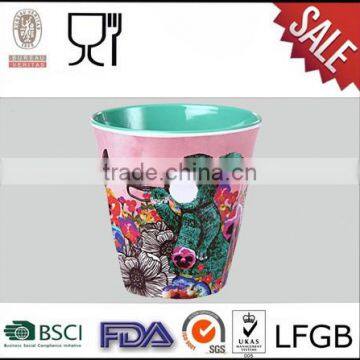 Hot selling melamine wholesale two tone coffee mug with custom printing