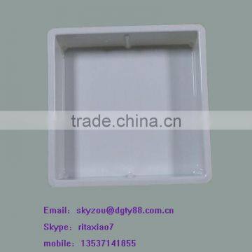 Custom Vacuum Formed Thick Film Blister Rectangle Tray With ABS Plastic White Material photo-2