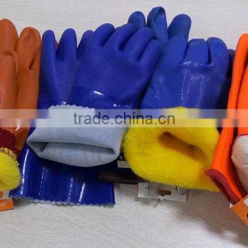 DDSAFETY 2017 Orange Pvc Glove For Oil Proof