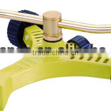 2-arm metal rotary sprinkler with plastic reel base 12meter MAX spray coverage