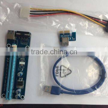 4PIN PCI-E Molex Risers with Power Supply pci-e to pci convert card USB 3.0 Extender Cable Sata to IDE for Bitcoin mining