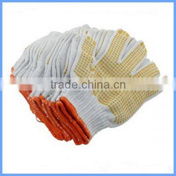 One Side knitted PVC Dotted Working cotton gloves