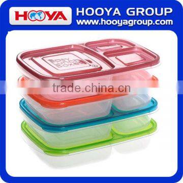 3-compartment Bento Lunch Box Containers Multifunctional BPA Free Plastic lunch box