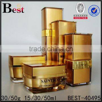 Unique Design Empty Fancy Square Triangle Shape Gold Lotion Acrylic Bottle 15ml 30ml 50ml Lotion Bottle photo-5