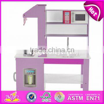 New Style Double-sided Pretend Play Wooden Kids Play Kitchen Set W10C274 photo-4
