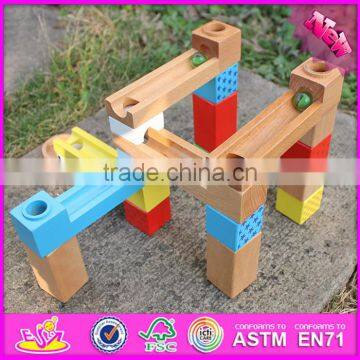 2016 New Design Building Blocks Funny Children Wooden Marble Run Toys W13A126 photo-4