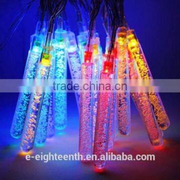 Cheap oem 20 LED ice stick shape Solar power outdoor waterproof holiday light