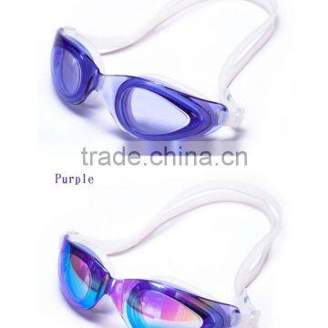 Anti Fog Silicone Rainbow coated one piece Swimming Eyewear Wholesale