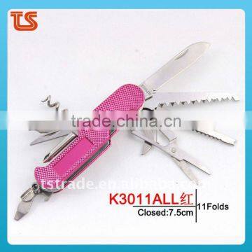 2014 new "stock" new best pocket multi/Pocket knife/Mini tools (K3011ALLred)