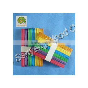 shaped mixed colors birch wooden round DIY craft sticks