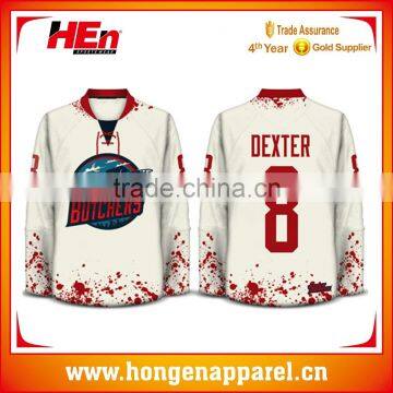 Hongen apparel 2016-2017 season New Design OEM Hockey Jersey Cool Pass Uniform For Player