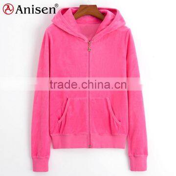 Oem Service Custom Women Hoodies Sports Suit Coat