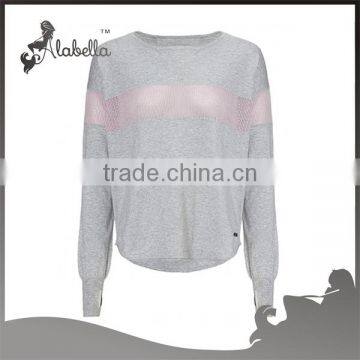 Lightgreymarl cotton breathable top assemble knit dance jumper