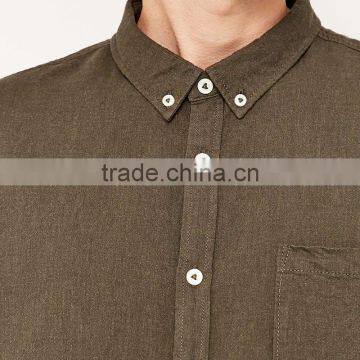 Mens Casual Shirt 2014 New Style Custom 100% Polyester Dress Shirts for Men photo-4