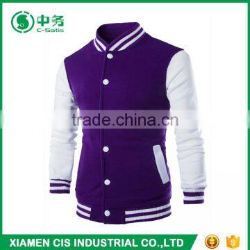 Hot Sale Custom Made Multi Color Stand Collar High School Unisex Varsity Jacket photo-3